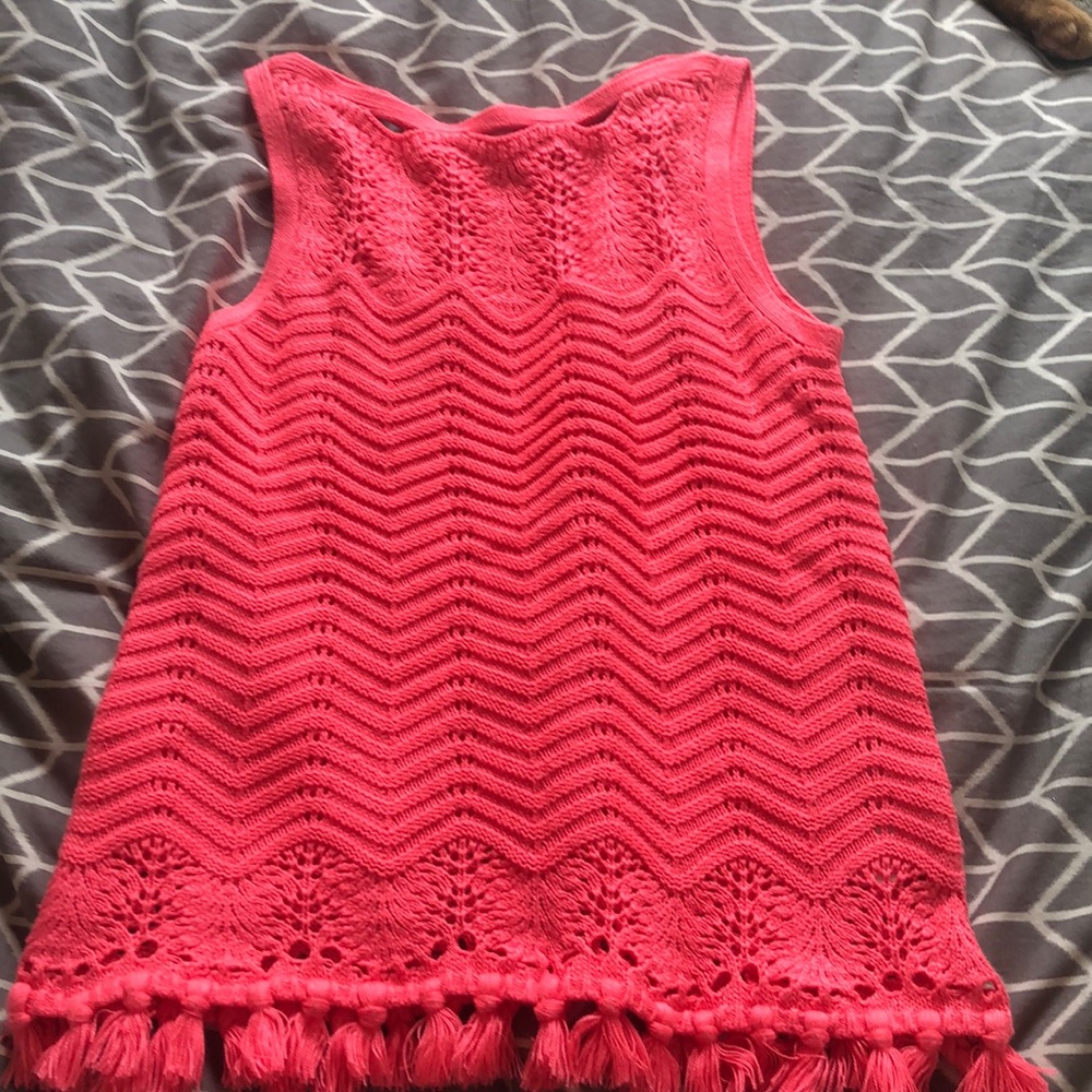 Lilly Pulitzer Hot Coral Sweater Tank